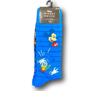 3/$20 Mickey Mouse, Donald Duck & Goofy Disney Funny Novelty Crew Socks - NWT